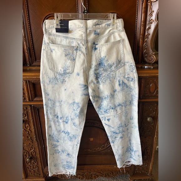 NWT Gap acid wash boyfriend button fly high waisted distressed jeans - Picture 4 of 11